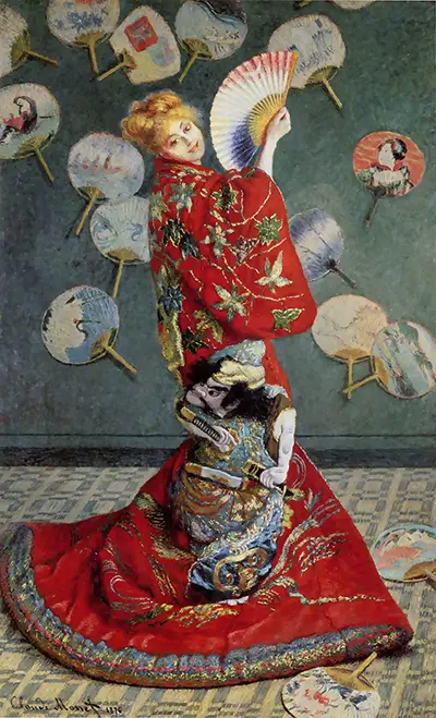 Madame Monet in a Japanese Kimono Claude Monet